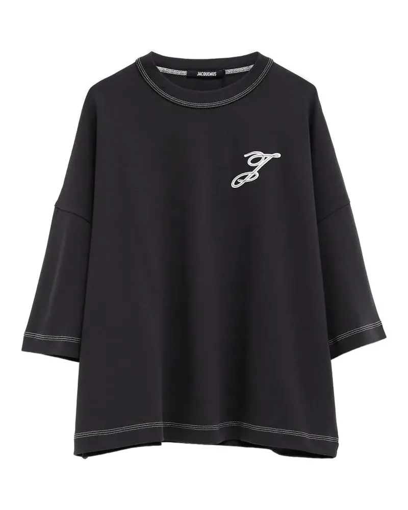 Jacquemus contrast-stitching T-shirt - Blau Blau