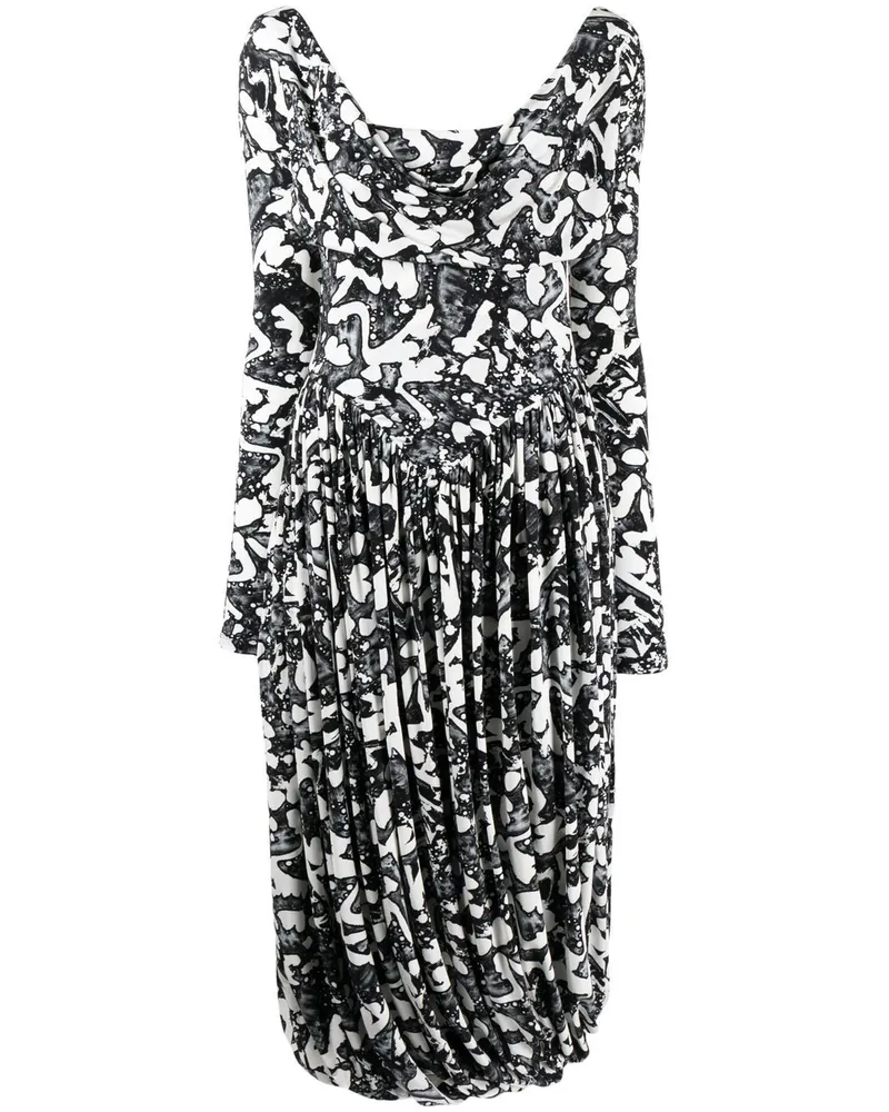 Stella McCartney Kleid mit grafischem Print - Schwarz Schwarz
