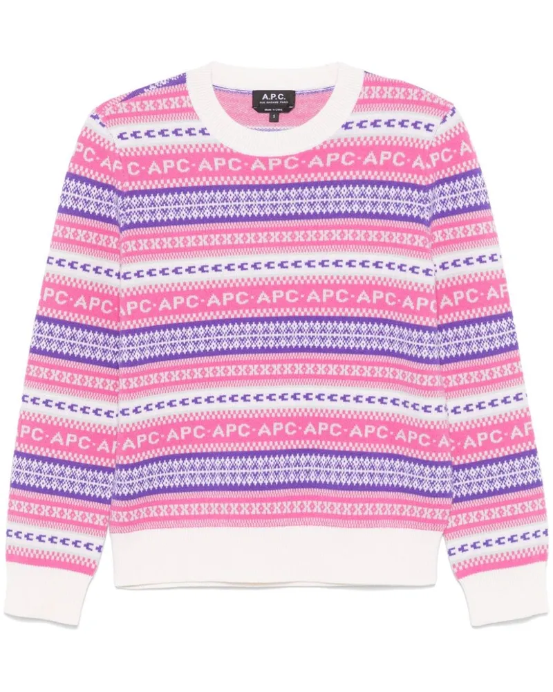 A.P.C. Pullover mit Jacquard - Rosa Rosa