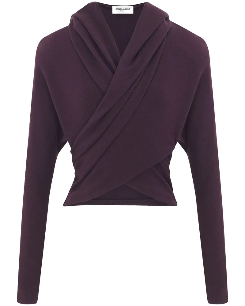 Saint Laurent Oberteil mit Kapuze - Violett Violett