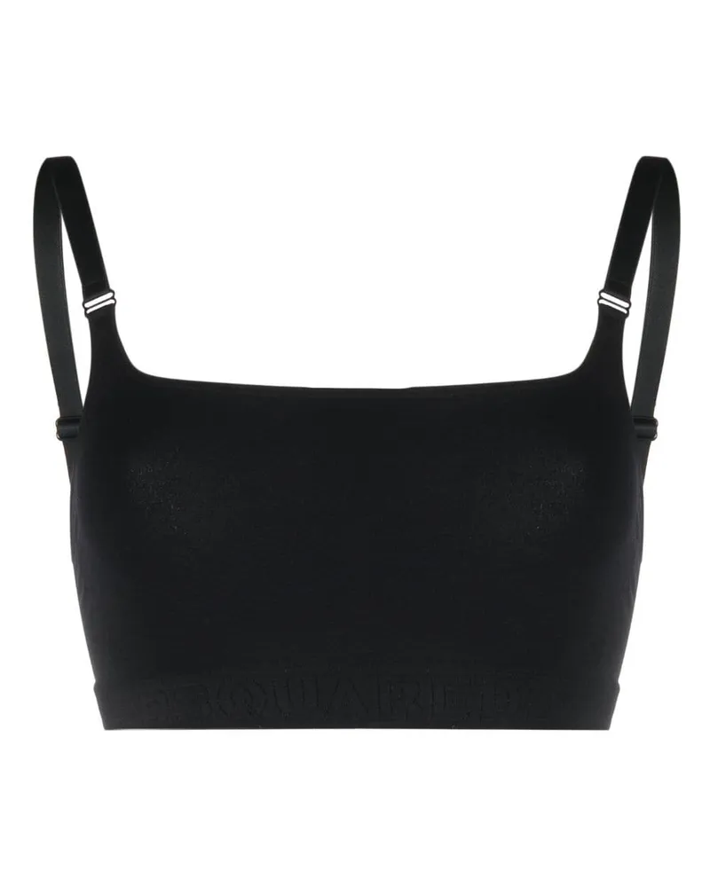Dsquared2 Sport-BH mit Logo-Bund - Schwarz Schwarz