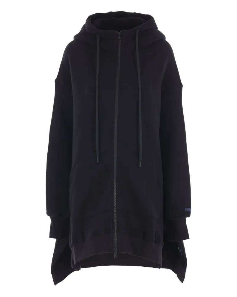 Yohji Yamamoto Kapuzenjacke mit Reißverschluss - Schwarz Schwarz