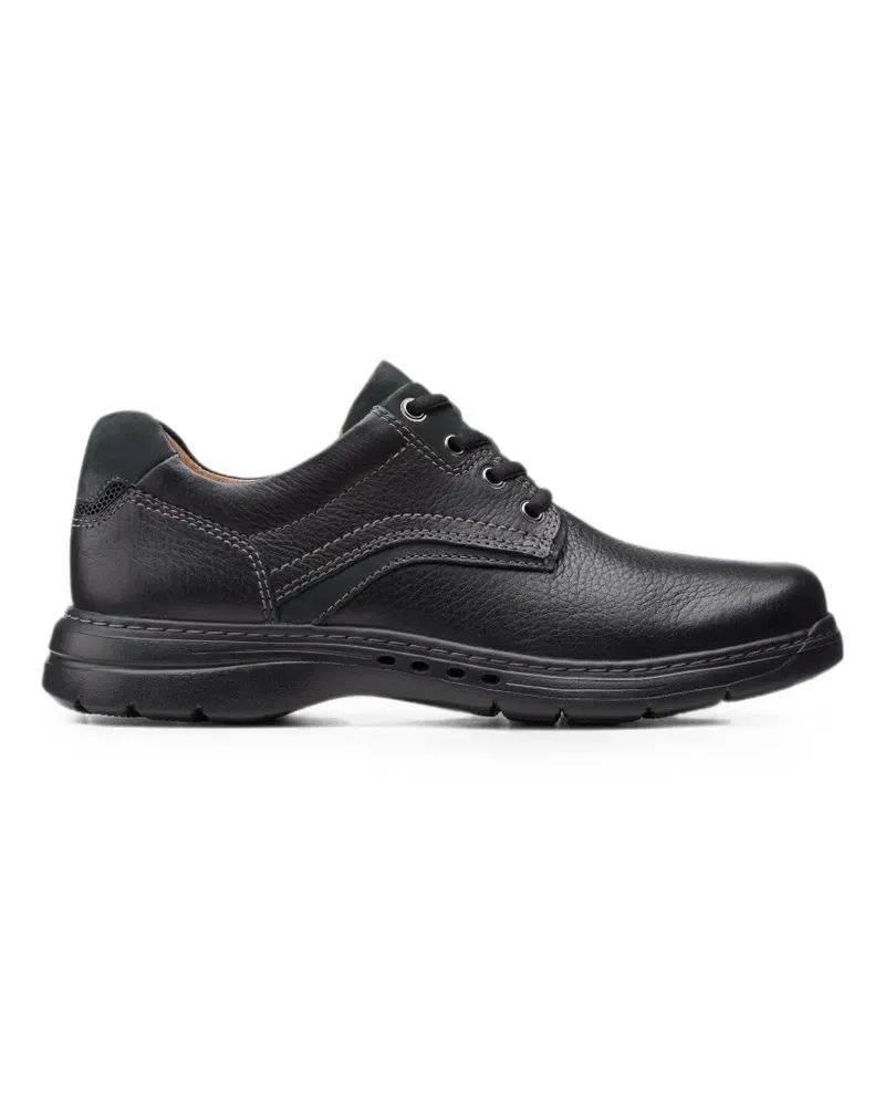 Clarks Un Brawley Pace Schuhe aus gekörntem Leder - Schwarz Schwarz