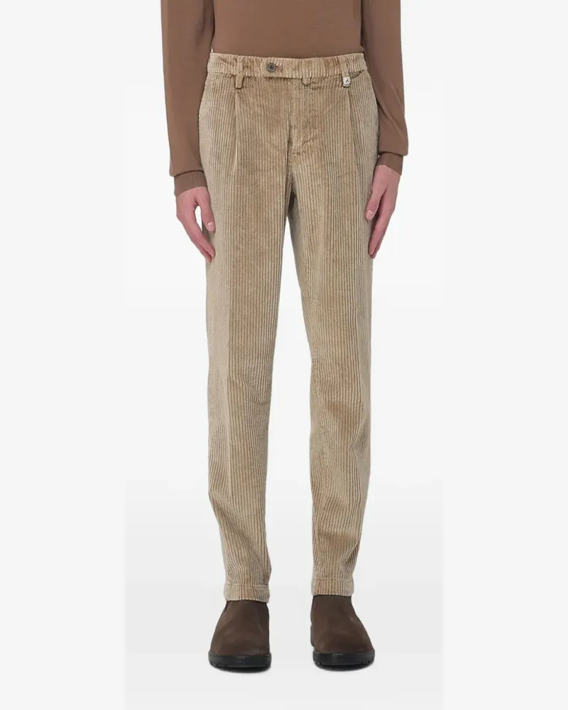 MYTHS pleated corduroy trousers - Nude Nude