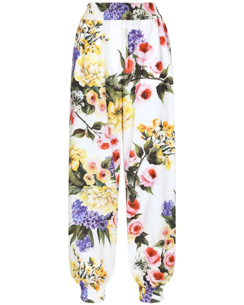 Dolce & Gabbana Jogginghose mit Print - Weiß Weiß