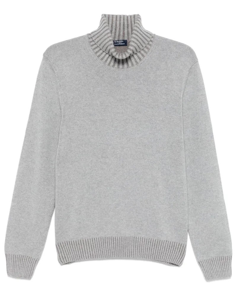 BARBA Pullover mit Rollkragen Grau