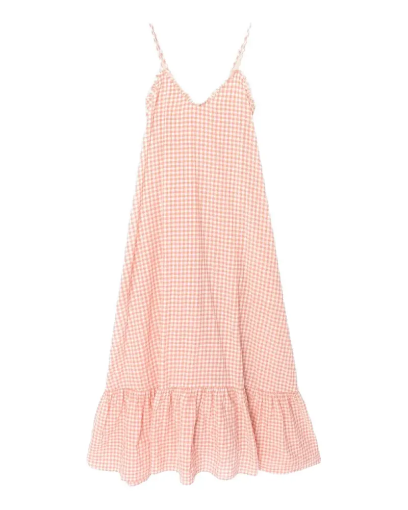 Xírena Taytum gingham ruffled midi dress - Rosa Rosa