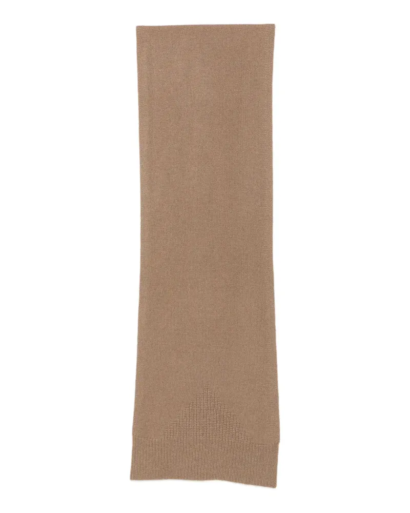 Joseph fine-knit ribbed-trim scarf - Braun Braun