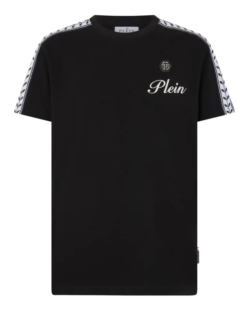 Philipp Plein crew-neck tape T-shirt - Schwarz Schwarz
