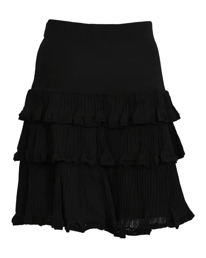 Sandro ruffle tiered mini skirt - Schwarz Schwarz