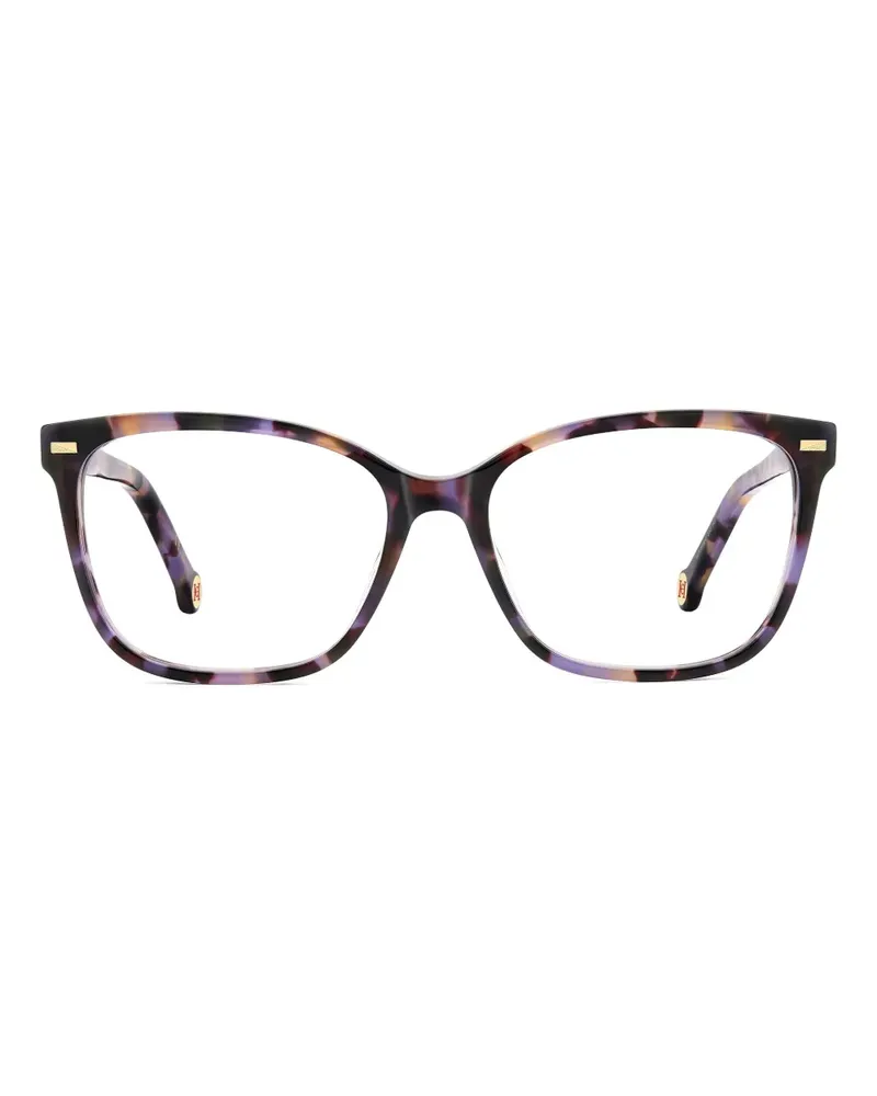 Carolina Herrera New York Eckige Brille mit Muster - Braun Braun