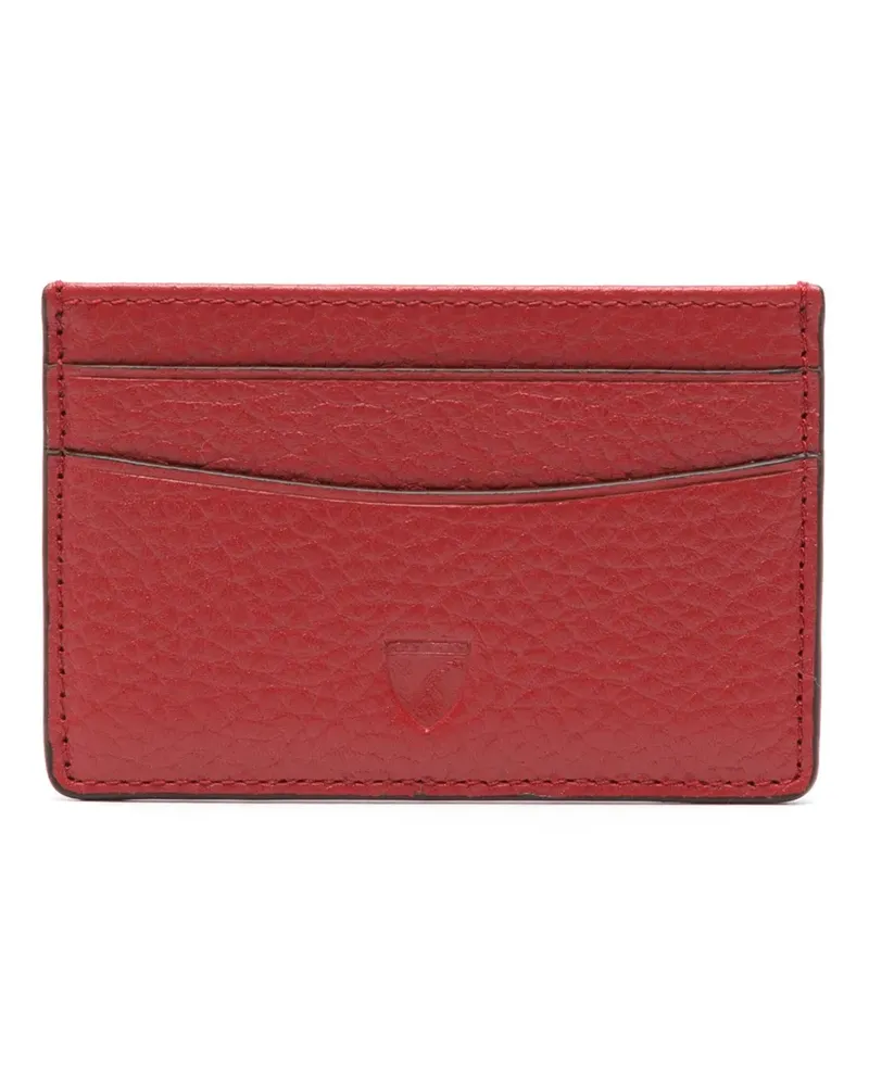 Aspinal of London Kartenetui mit Logo-Stempel - Rot Rot