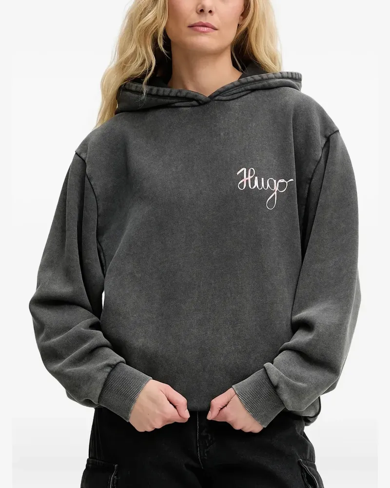 HUGO BOSS Hoodie mit Logo-Stickerei - Grau Grau