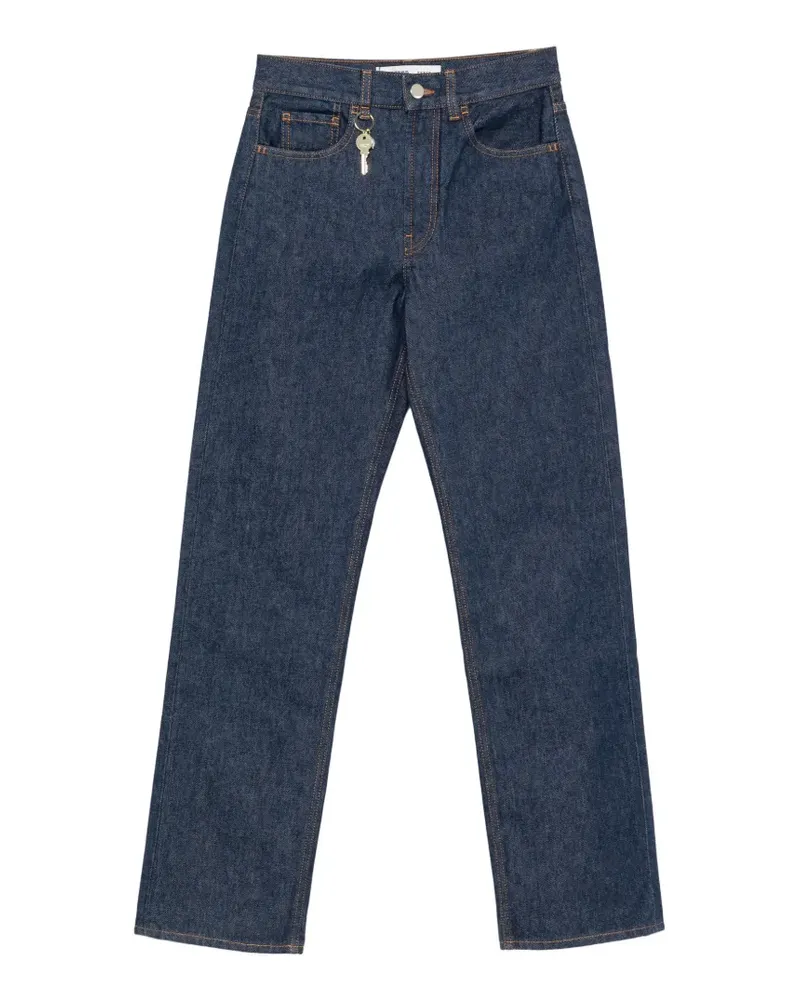 Carven Gerade Jeans mit Schlüsselanhänger - Blau Blau