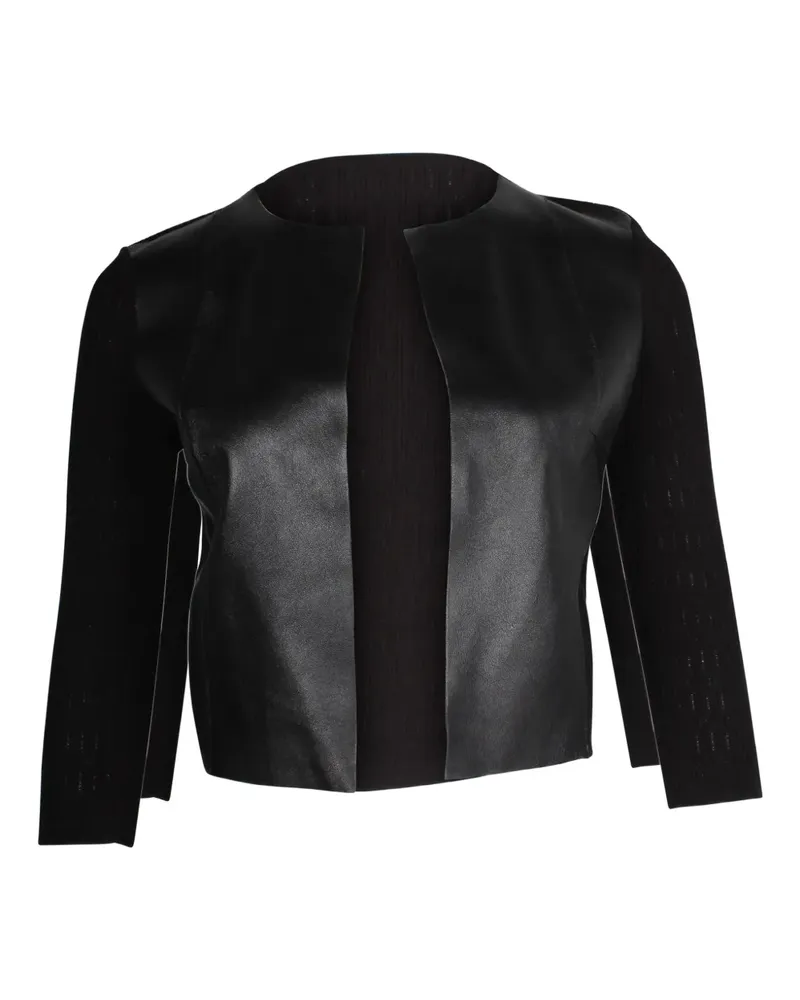MAX&Co. knitted-leather jacket - Schwarz Schwarz