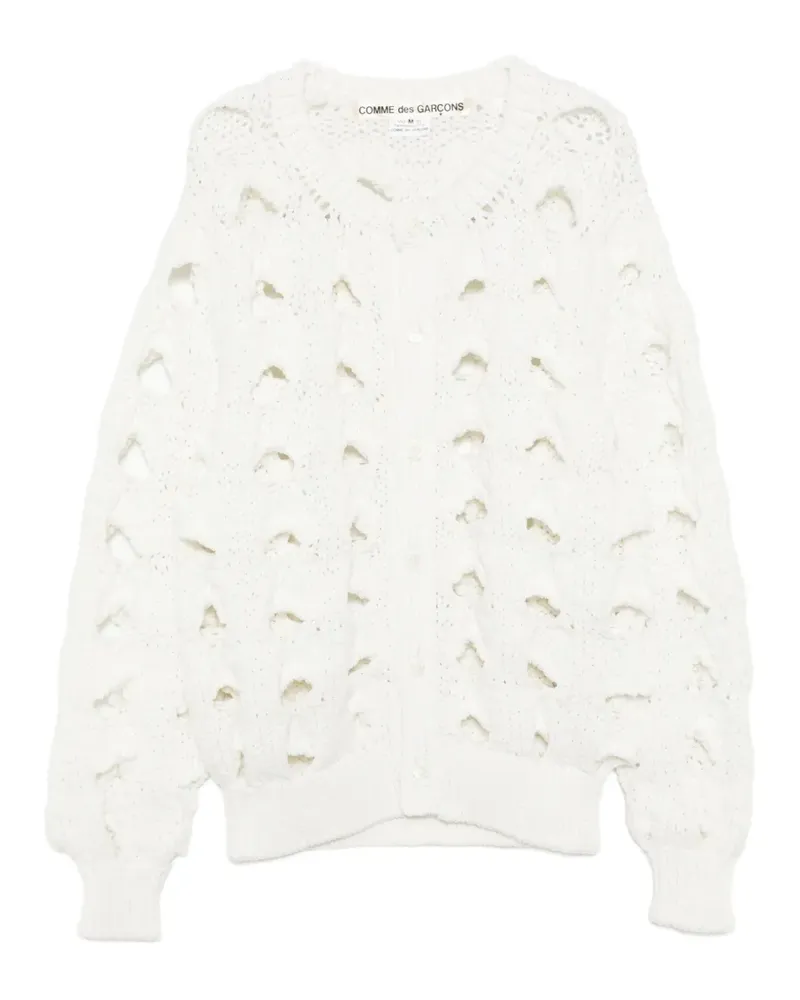 Comme des Garçons Grob gestrickter Cardigan - Weiß Weiß