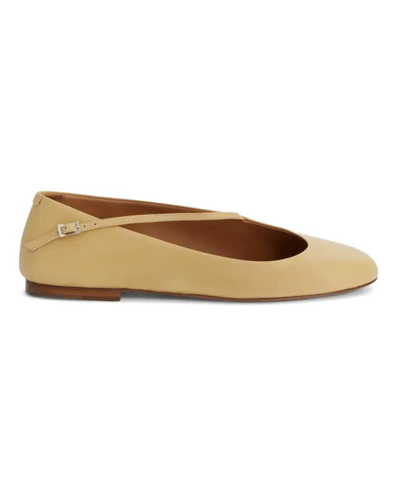 Jil Sander asymmetrical-strap ballerina flats - Nude Nude