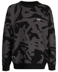 Izzue Pullover mit Graffiti-Print Schwarz