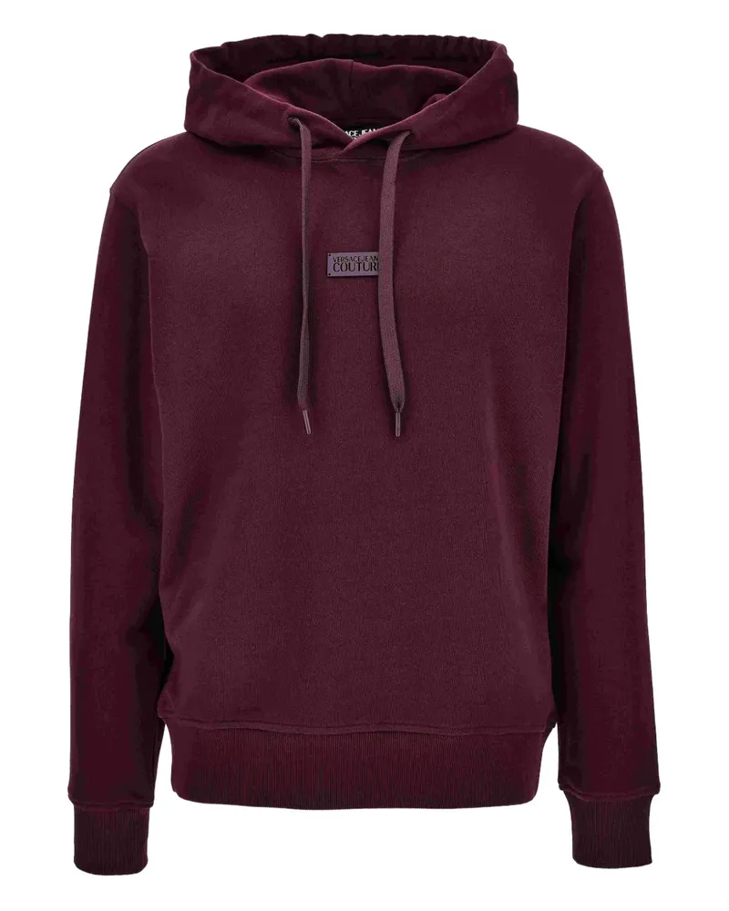 Versace Jeans Hoodie mit Logo-Schild - Violett Violett