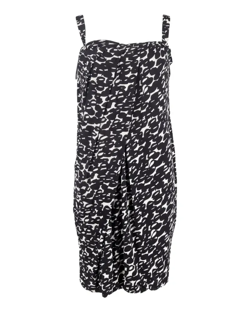 Max Mara Ärmelloses Kleid mit Print - Schwarz Schwarz