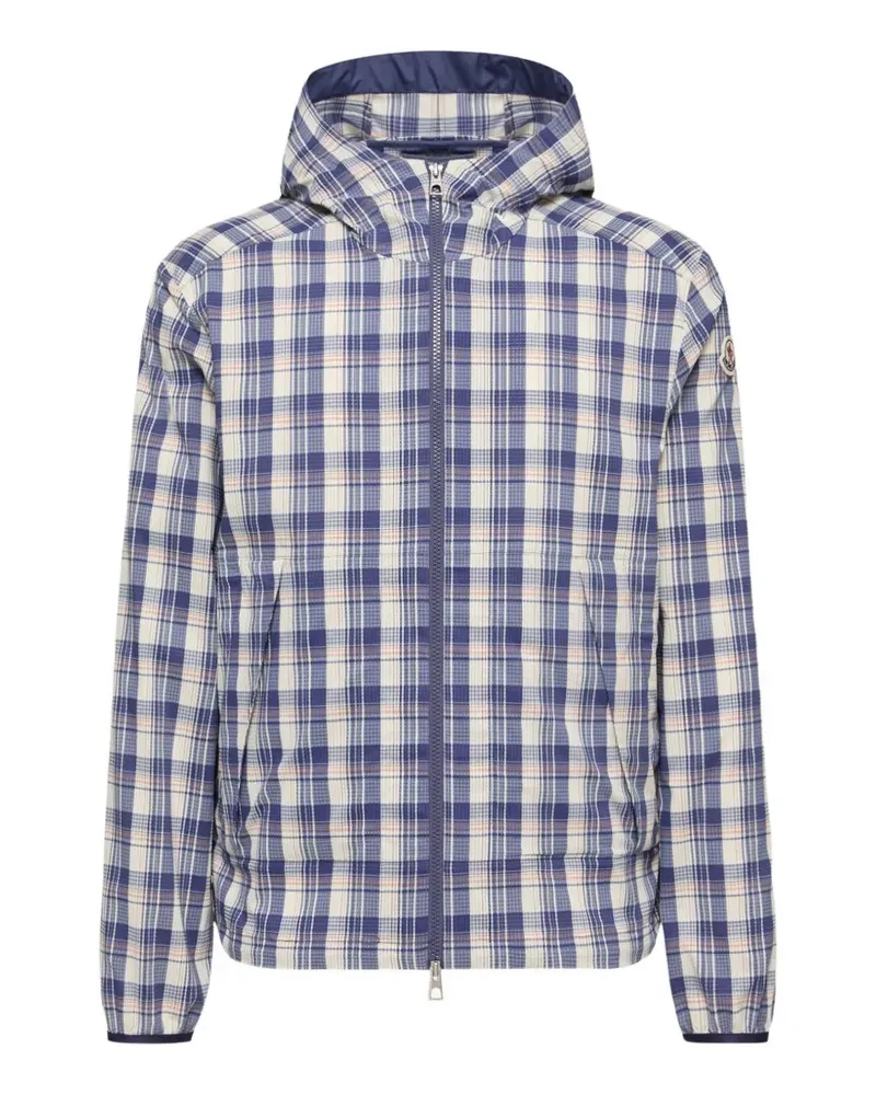 Moncler Natisone check hooded jacket - Nude Nude