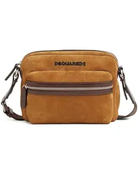 Dsquared2 Kuriertasche aus Wildleder Braun