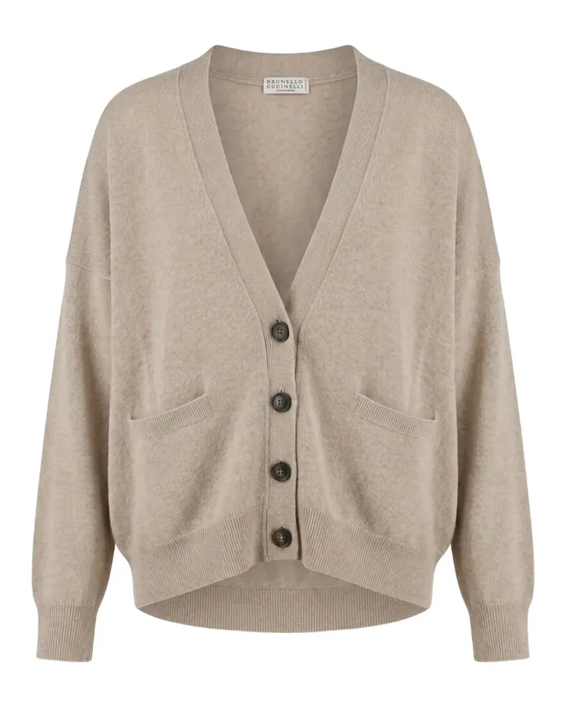 Brunello Cucinelli Geknöpfter Cardigan aus Kaschmir - Nude Nude
