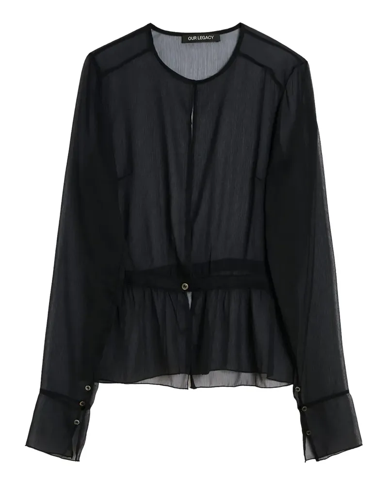 Our Legacy Bluse mit Schößchen - Schwarz Schwarz