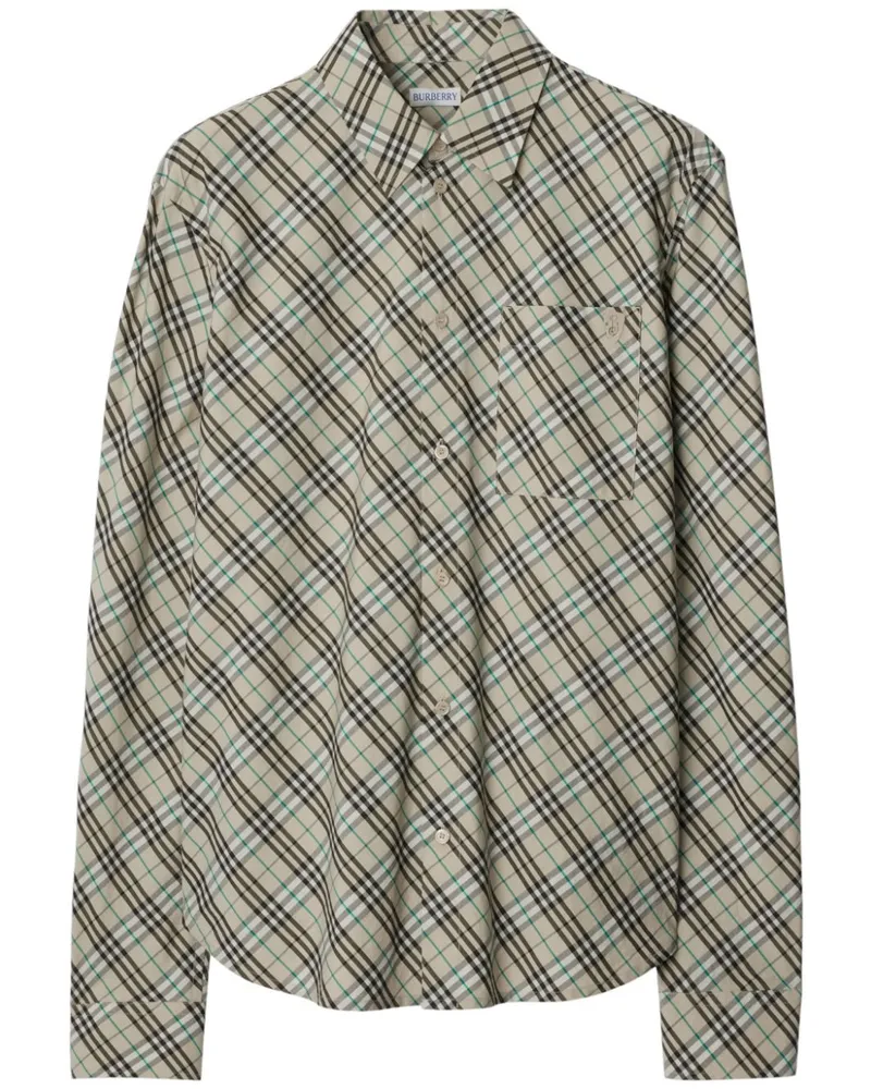 Burberry Hemd mit Check-Muster - Grün Grün