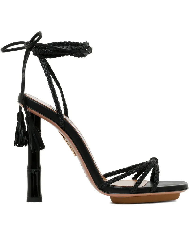 Aquazzura Sandalen aus Leder - Schwarz Schwarz