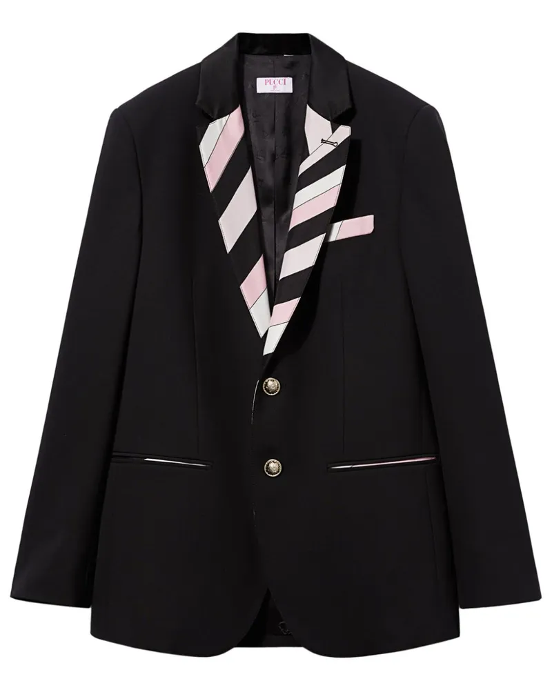 Emilio Pucci Einreihige Jacke - Schwarz Schwarz