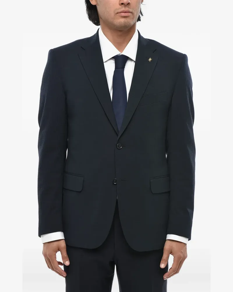 Corneliani single-breasted flap-pocket blazer - Blau Blau