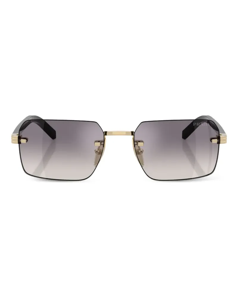 Prada Sonnenbrille mit Iconic-Schild - Gold Gold