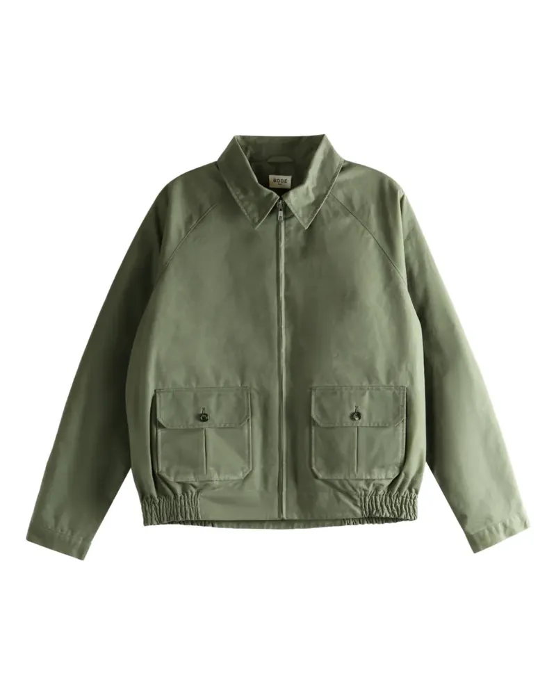 BODE waxed zip-up jacket - Grün Grün
