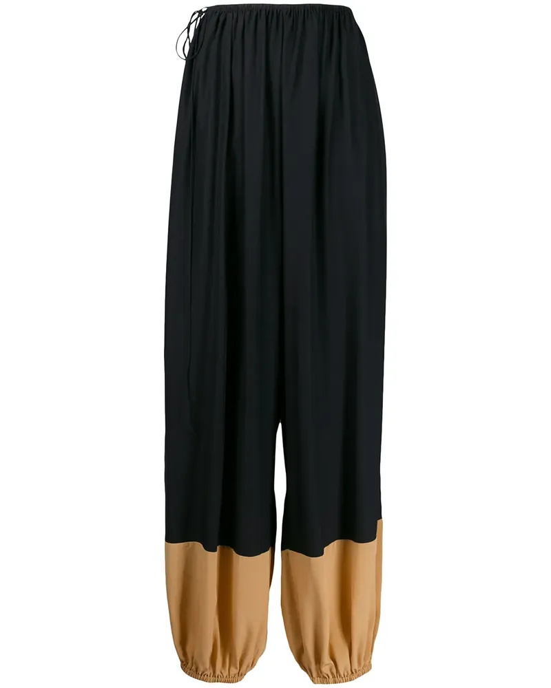Stella McCartney Hose mit Kontrasteinsätzen - Schwarz Schwarz