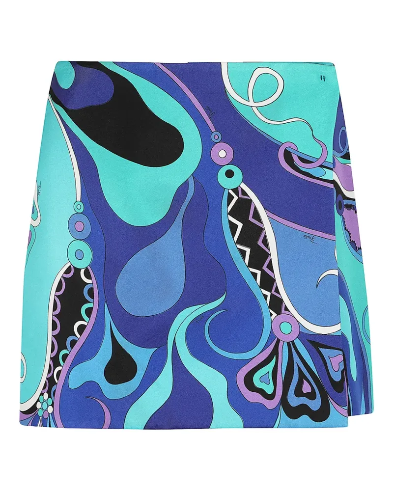 Emilio Pucci Minirock mit abstraktem Print - Blau Blau