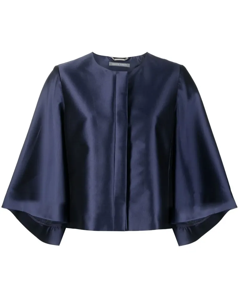 Alberta Ferretti Cape mit Satins - Blau Blau