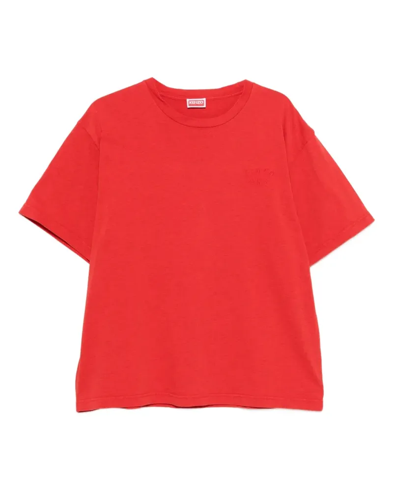 Kenzo logo-embroidered T-shirt - Rot Rot