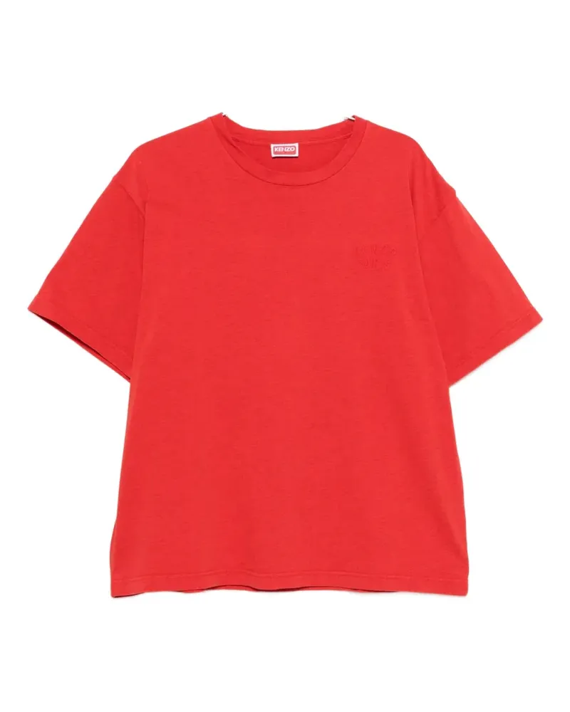 Kenzo logo-embroidered T-shirt - Rot Rot