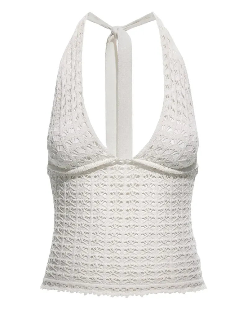 Roberto Cavalli Gehäkeltes Top - Weiß Weiß
