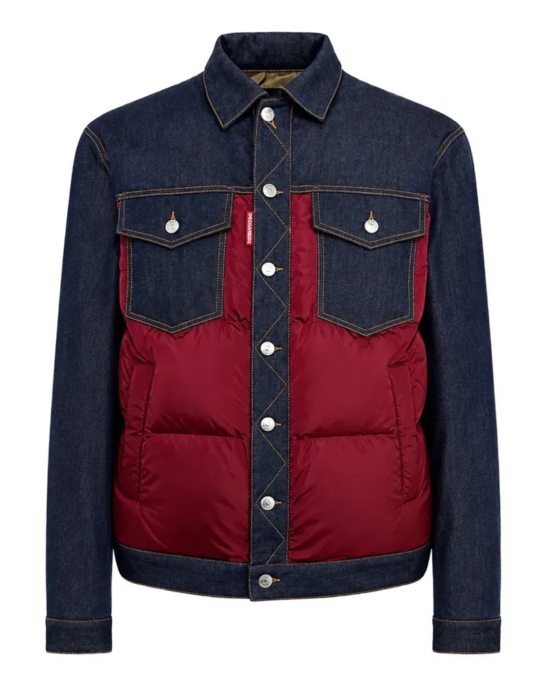 Dsquared2 hybrid puffer jean jacket - Blau Blau