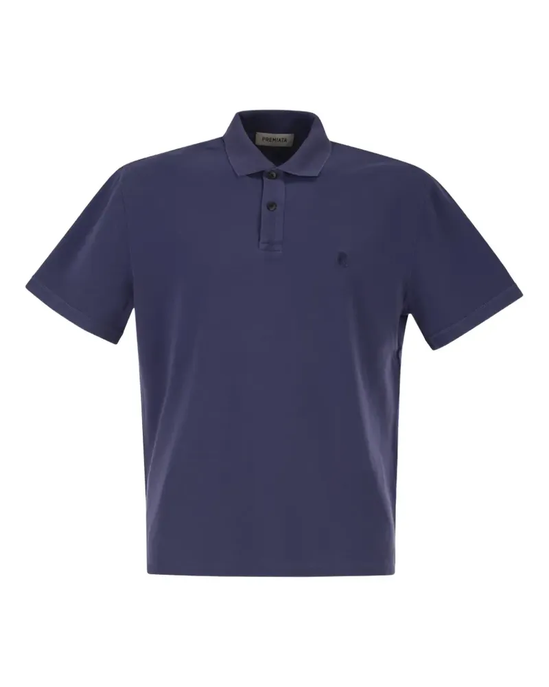 Premiata embroidered-logo polo shirt - Blau Blau