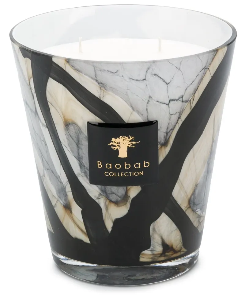 Baobab Collection Stones Marble Max 10' Kerze - Schwarz Schwarz