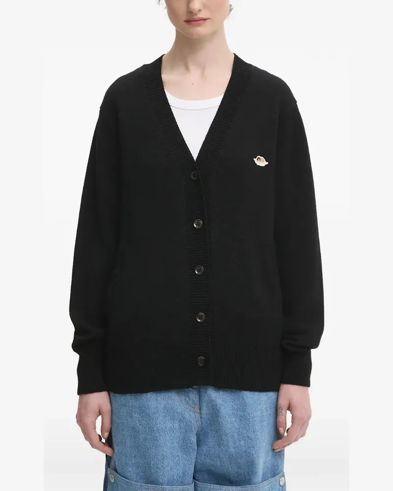Fiorucci Cardigan mit Engel-Patch - Schwarz Schwarz
