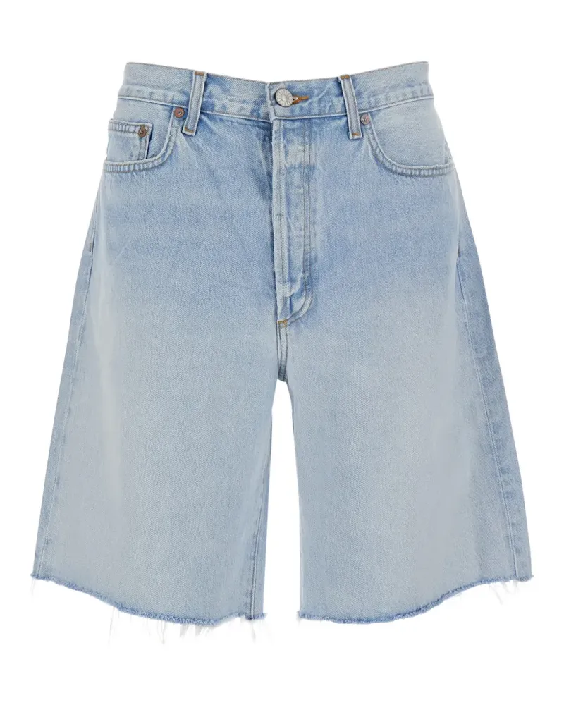 AGOLDE frayed denim shorts - Blau Blau