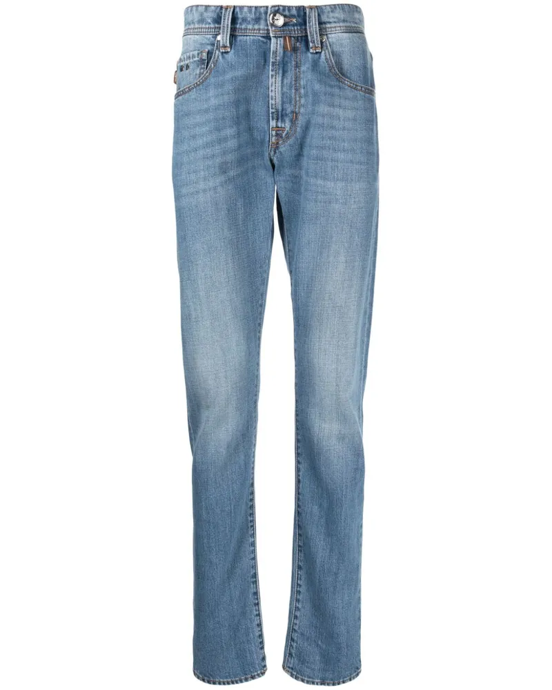 Tramarossa Halbhohe Straight-Leg-Jeans - Blau Blau