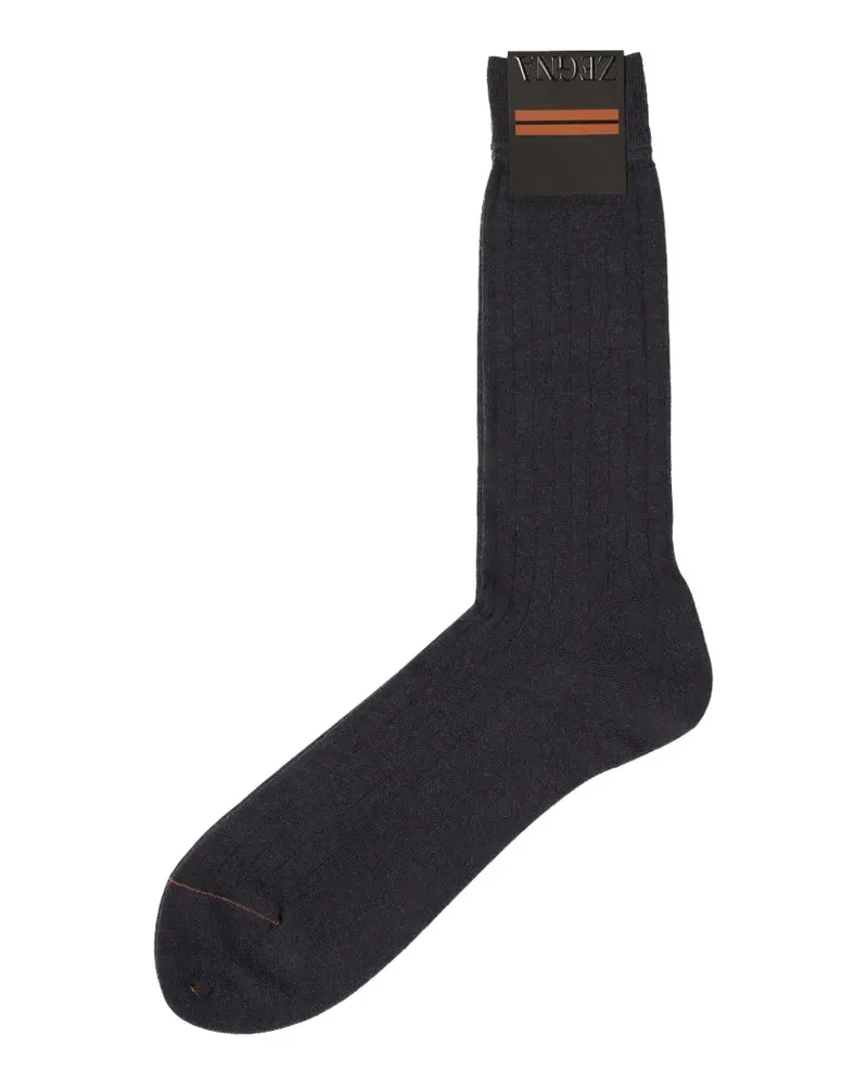 Ermenegildo Zegna ribbed seam socks - Grau Grau