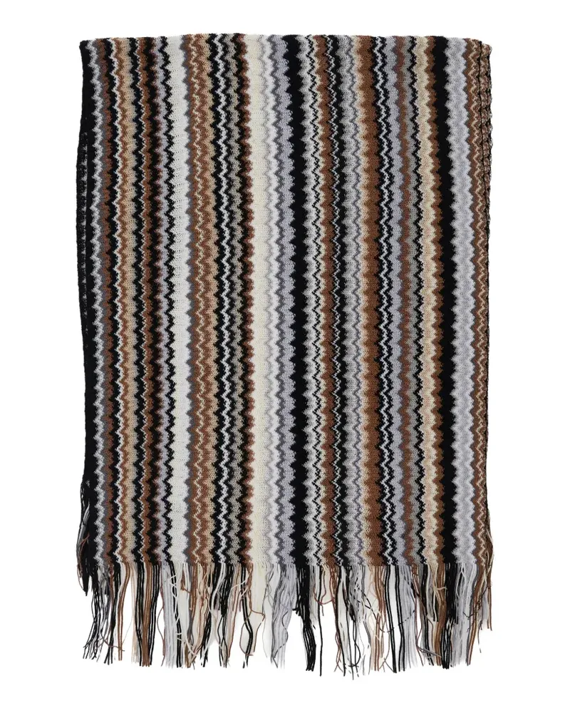 Missoni Schal mit Zickzackmuster - Braun Braun