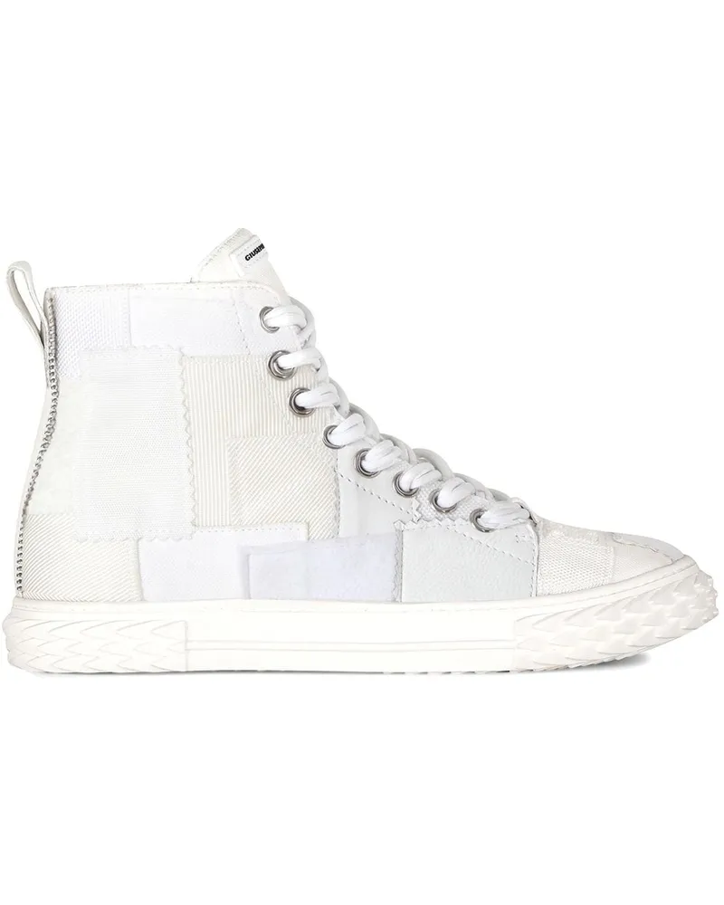 Giuseppe Zanotti High-Top-Sneakers im Patchwork-Look Weiß