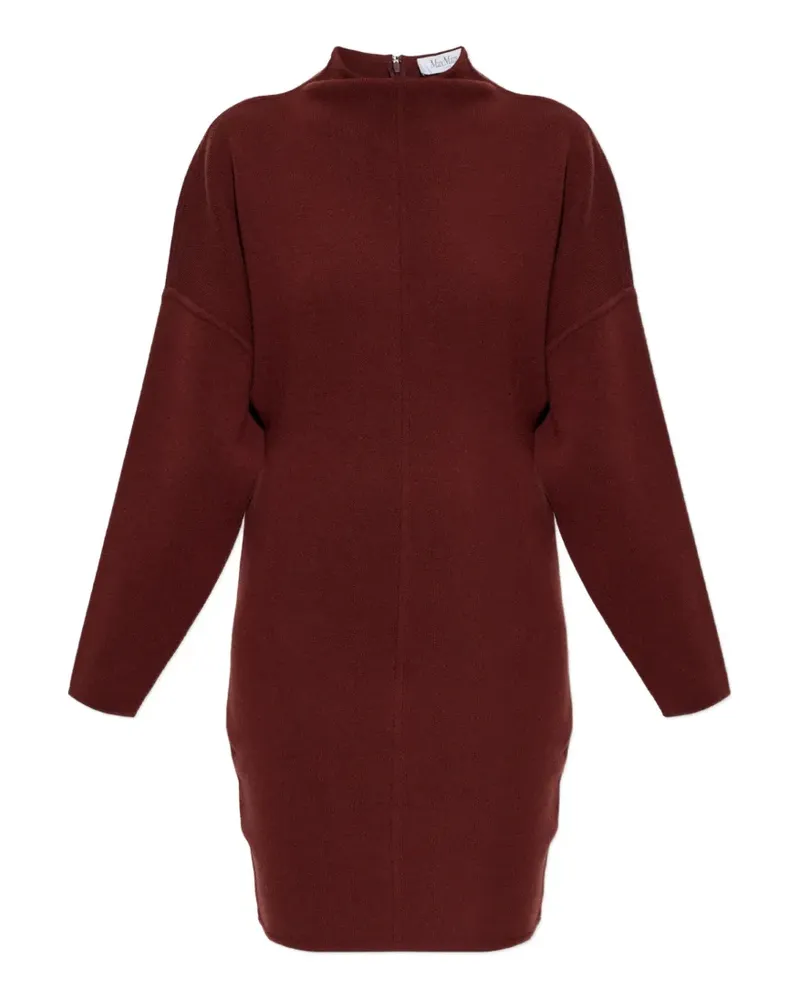Max Mara Gestricktes Minikleid mit erhabenen Nähten - Rot Rot